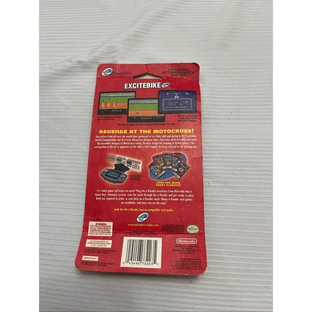 Excitebike E-Reader For Gameboy Advance Sealed